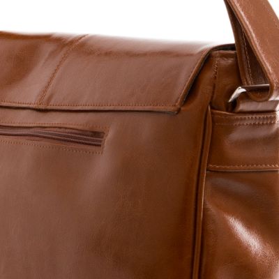CAMEL RUDA skórzana XL torba na laptopa dokumenty A4 SKÓRA NATURALNA unisex