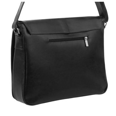 CZARNA skórzana XL torba na laptopa dokumenty A4 SKÓRA NATURALNA unisex