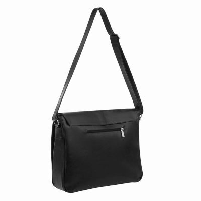 CZARNA skórzana XL torba na laptopa dokumenty A4 SKÓRA NATURALNA unisex
