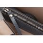 L'ARTIGIANO Włoska popielata / szara A4 klasyczna skórzana torebka shopper bag
