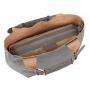 Włoska popielata / szara A4 klasyczna XL skórzana torebka shopper bag