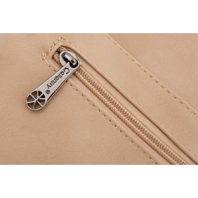 -25% SALE! BEŻOWA modna pojemna torebka klapa frędzle boho