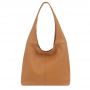 WŁOSKI WOREK CAMEL RUDY SHOPPER SKÓRA VERA PELLE