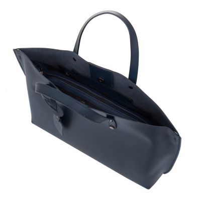 LIMITOWANA Włoska navy blue / granatowa A4 skórzana torebka MATOWA SKÓRA NATURALNA - OSTATNI EGZEMPLARZ