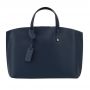LIMITOWANA Włoska navy blue / granatowa A4 skórzana torebka MATOWA SKÓRA NATURALNA - OSTATNI EGZEMPLARZ