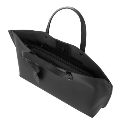 LIMITOWANA Włoska black / czarna A4 skórzana torebka MATOWA SKÓRA NATURALNA