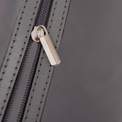 SALE -30% Włoski VERA PELLE szary popielaty skórzany plecak SKÓRA