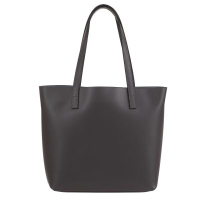 -30% Włoska A4 klasyczna szara skórzana torebka SKÓRA MATOWA shopper bag