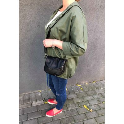 Włoska bordowa / wino miękka listonoszka torebka 100% skóra cielęca - OSTATNI EGZEMPLARZ