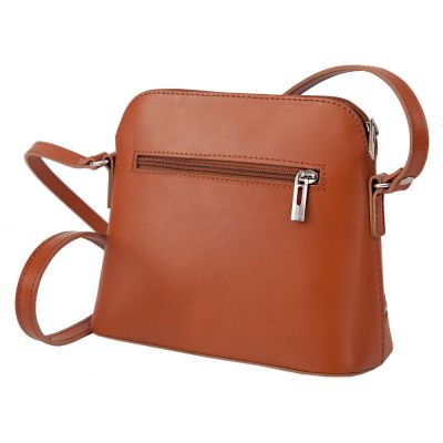 Vera Pelle - Włoska ruda camel skórzana listonoszka MADE IN ITALY