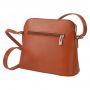 Vera Pelle - Włoska ruda camel skórzana listonoszka MADE IN ITALY