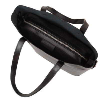 Włoska A4 klasyczna XXL czarna skórzana torebka SKÓRA NATURALNA shopper bag