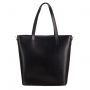 Włoska A4 klasyczna XXL czarna skórzana torebka SKÓRA NATURALNA shopper bag