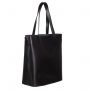 Włoska A4 klasyczna XXL czarna skórzana torebka SKÓRA NATURALNA shopper bag