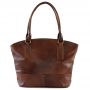 Polska brązowa cieniowana / palony brąz torebka shopper bag skóra naturalna