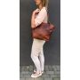 Polska brązowa cieniowana / palony brąz torebka shopper bag skóra naturalna