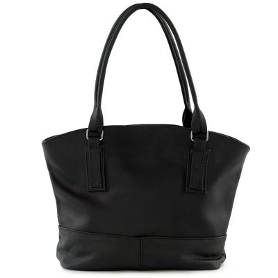 Polska czarna torebka shopper bag 100% skóra naturalna - OSTATNI EGZEMPLARZ