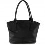 Polska czarna torebka shopper bag 100% skóra naturalna - OSTATNI EGZEMPLARZ