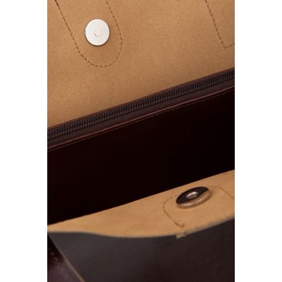 -25% BRĄZOWA SKÓRZANA TOREBKA XL SKÓRA NATURALNA shopper