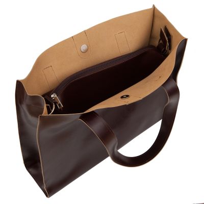 -25% BRĄZOWA SKÓRZANA TOREBKA XL SKÓRA NATURALNA shopper