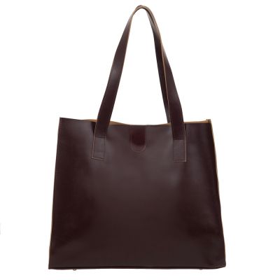 -25% BRĄZOWA SKÓRZANA TOREBKA XL SKÓRA NATURALNA shopper