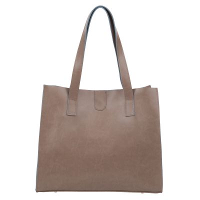 -25% CAPPUCCINO TAUPE SKÓRZANA TOREBKA XL SKÓRA NATURALNA shopper