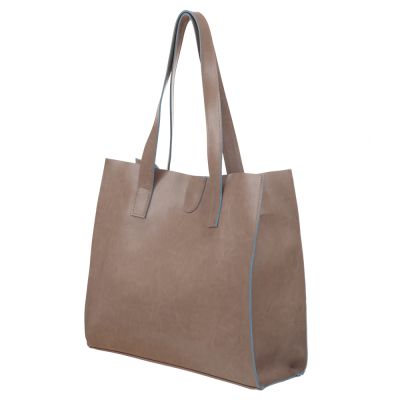 -25% CAPPUCCINO TAUPE SKÓRZANA TOREBKA XL SKÓRA NATURALNA shopper