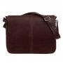 BRĄZOWA KONIAKOWA skórzana XL torba na laptopa dokumenty A4 SKÓRA NATURALNA unisex