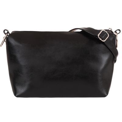 -30% HIT - czarna polska klasyczna A4 skórzana torebka shopper bag