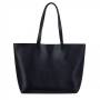 -30% HIT - granatowa polska klasyczna A4 skórzana torebka shopper bag