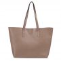 -25% HIT - cappuccino beżowa polska klasyczna A4 skórzana torebka shopper bag