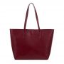 bordowa polska klasyczna A4 skórzana torebka shopper bag