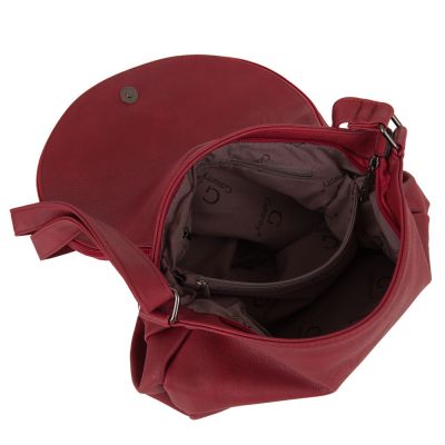 -28% SALE! BORDOWA modna pojemna torebka klapa frędzle boho