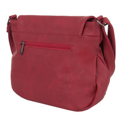-28% SALE! BORDOWA modna pojemna torebka klapa frędzle boho