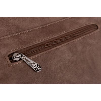 -28% SALE! TAUPE CAPPUCCINO modna pojemna torebka klapa frędzle boho