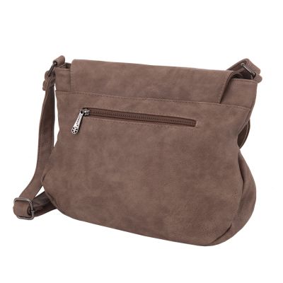 -28% SALE! TAUPE CAPPUCCINO modna pojemna torebka klapa frędzle boho