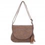 -28% SALE! TAUPE CAPPUCCINO modna pojemna torebka klapa frędzle boho