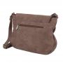 -28% SALE! TAUPE CAPPUCCINO modna pojemna torebka klapa frędzle boho