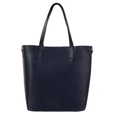 Włoska A4 klasyczna XXL granatowa skórzana torebka SKÓRA NATURALNA shopper bag