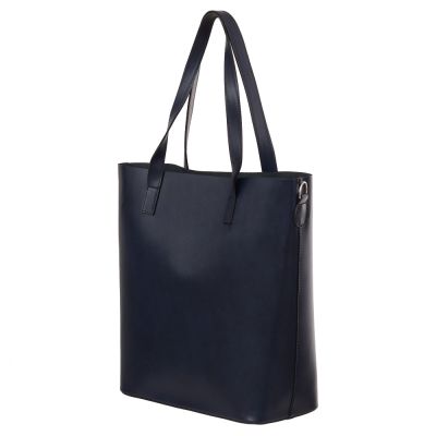 Włoska A4 klasyczna XXL granatowa skórzana torebka SKÓRA NATURALNA shopper bag