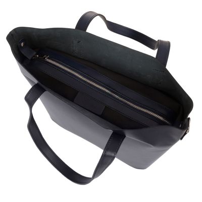 Włoska A4 klasyczna XXL granatowa skórzana torebka SKÓRA NATURALNA shopper bag