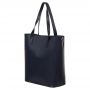 Włoska A4 klasyczna XXL granatowa skórzana torebka SKÓRA NATURALNA shopper bag