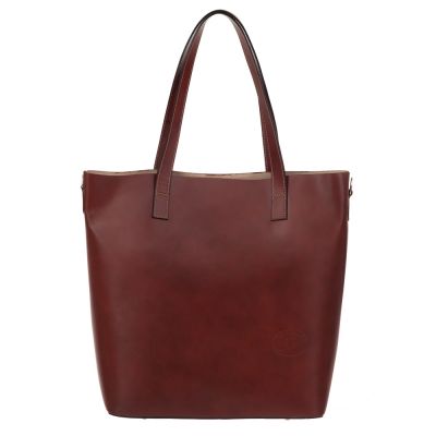 Włoska A4 klasyczna XXL brązowa skórzana torebka SKÓRA NATURALNA shopper bag