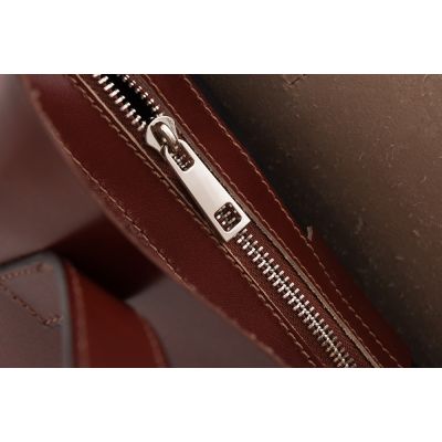 Włoska A4 klasyczna XXL brązowa skórzana torebka SKÓRA NATURALNA shopper bag