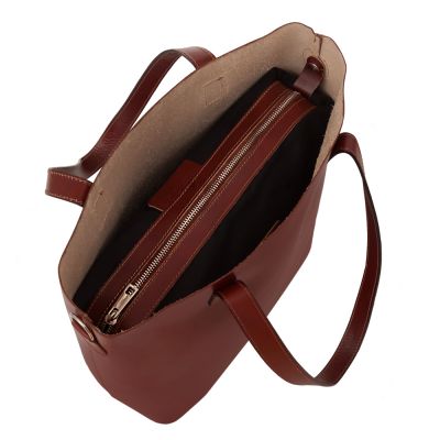 Włoska A4 klasyczna XXL brązowa skórzana torebka SKÓRA NATURALNA shopper bag