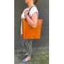 Włoska A4 klasyczna XXL brązowa skórzana torebka SKÓRA NATURALNA shopper bag
