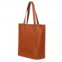 Włoska A4 klasyczna XXL ruda camel skórzana torebka SKÓRA NATURALNA shopper bag