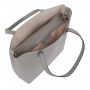 Włoska A4 klasyczna szara popielata skórzana torebka MATOWA SKÓRA NATURALNA shopper bag
