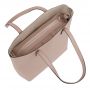 Włoska A4 brudny pudrowy beż / beżowa skórzana torebka MATOWA SKÓRA shopper bag