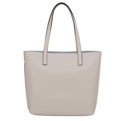 Włoska A4 klasyczna kremowa beżowa skórzana torebka MATOWA SKÓRA NATURALNA shopper bag